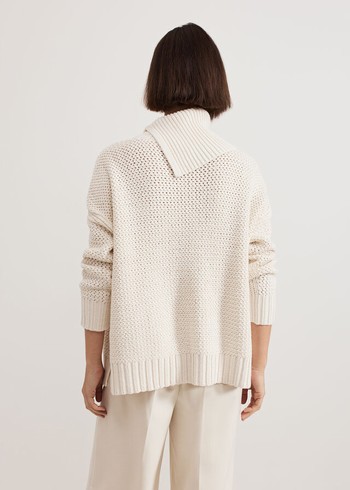 Phase Eight Jean Textured Knitwear White USA | 1485627-SX